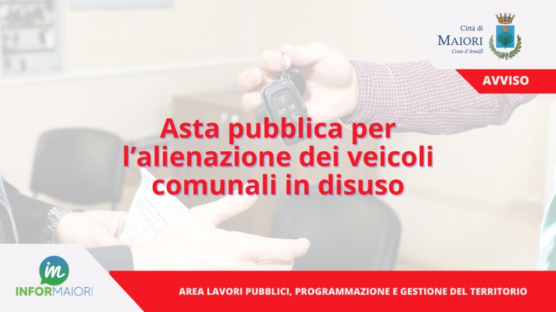 Avviso asta pubblica per lalienazione dei veicoli comunali in disuso