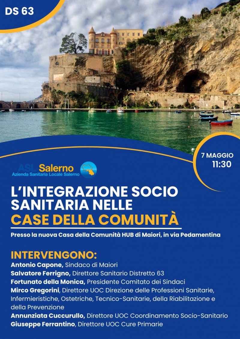 Maiori, gioved� la presentazione della Casa della Comunit� HUB nel complesso Stella Maris, per il potenziamento dei servizi sociosanitari in Costa d\'Amalfi